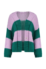 CARDIGAN LILAC GREEN - POM AMSTERDAM