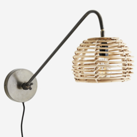 WALL LAMP WITH BAMBOO SHADE