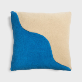 CUSHION WAVY SQUARE BLUE