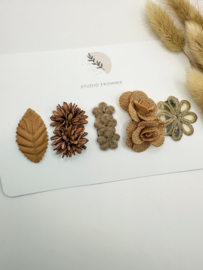 Setje antislip haarspeldjes herfst