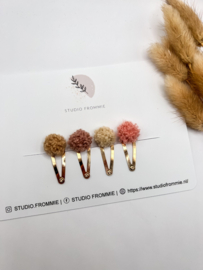 Pompon set mauve