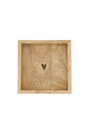 SERVETHOUDER HOUT HARTJE 12,5 X 12,5CM - ZUSSS
