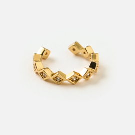 JAGGED DIAMOND SHAPE EAR CUFF - ORELIA
