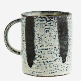 STONEWARE MUG WITH STRIPES