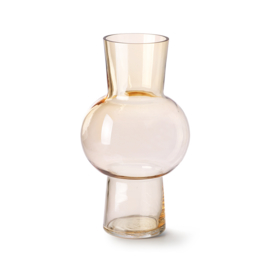 GLASS FLOWER VASE M PEACH