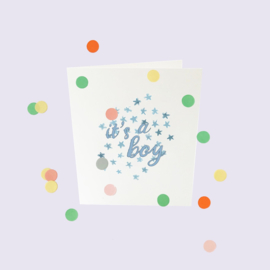 CONFETTI CARD BABY 'IT'S A BOY' - THE GIFT LABEL