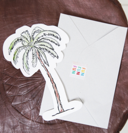 CUT OUT CARD PALM TREE - THE GIFT LABEL