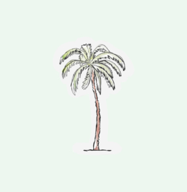 CUT OUT CARD PALM TREE - THE GIFT LABEL