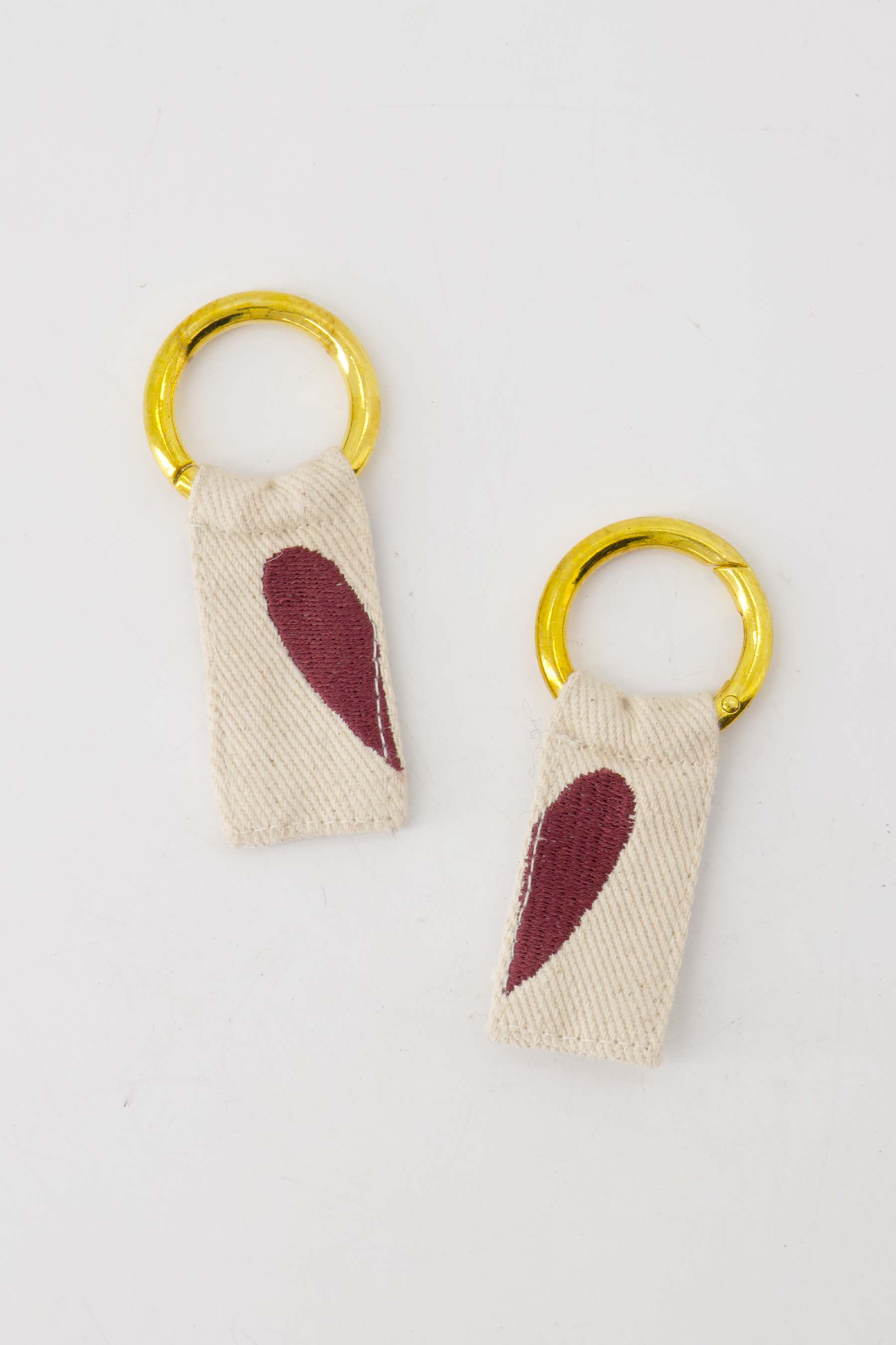 ansichtkaart sleutelhangers hart wit/rood