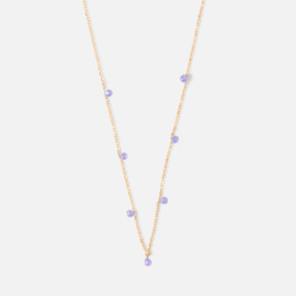 FINE AMETHYST DROP NECKLACE- ORELIA