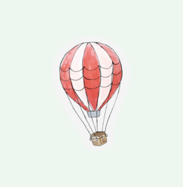 CUT OUT CARD HOT AIR BALLOON - THE GIFT LABEL