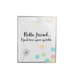 CONFETTI CARD HELLO FRIEND  - THE GIFT LABEL