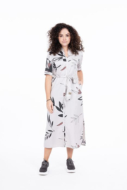 BLOUSEJURK MET CEINTUUR BLADPRINT - ZUSSS