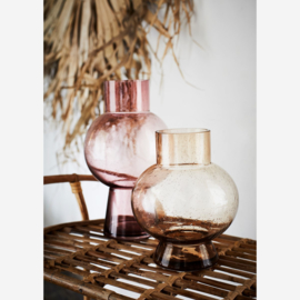 GLASS VASE WITH BUBBLES