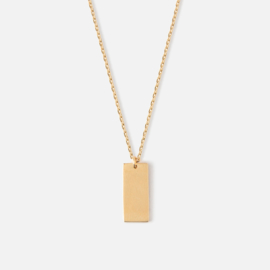 CLEAN TAG CHARM NECKLACE GOLD - ORELIA