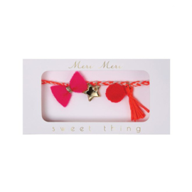 PINK PLAITED BRACELET - MERI MERI