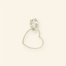 BIG HEART OORBEL ZILVER - MABLE