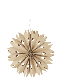 VENEER PAPER STAR WITH LIGHTS NATURAL - MADAM STOLTZ