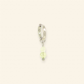 PISTACHE COIN OORBEL ZILVER - MABLE
