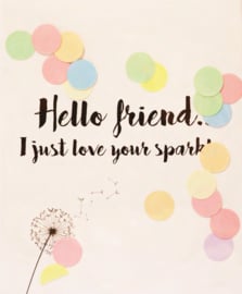 CONFETTI CARD HELLO FRIEND  - THE GIFT LABEL