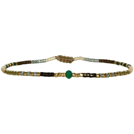 BRACELET FELI GREEN GOLD - LEJU