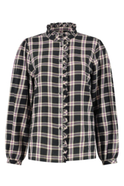 BLOUSE CHECKS ANTHRACITE - POM AMSTERDAM