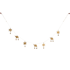 GARLAND WITH ELEPHANTS, STARS AND BELLS