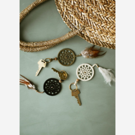 ROUND STRAW BAG W/ HANDLES