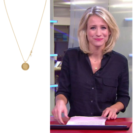 KETTING MUNT (2CM) MET PEGELTJE GROEN - ELLEN BEEKMANS