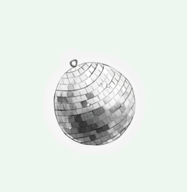 CUT OUT CARD DISCO BALL - THE GIFT LABEL