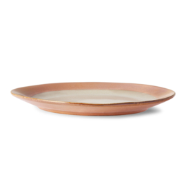 CERAMIC 70'S DINNER PLATES EARTH (SET OF 2)