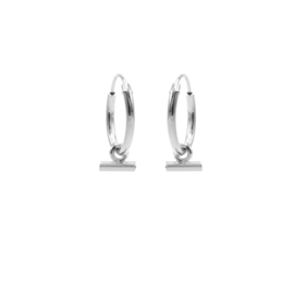 HOOPS SYMBOLS HORIZONTAL TUBE SILVER - KARMA