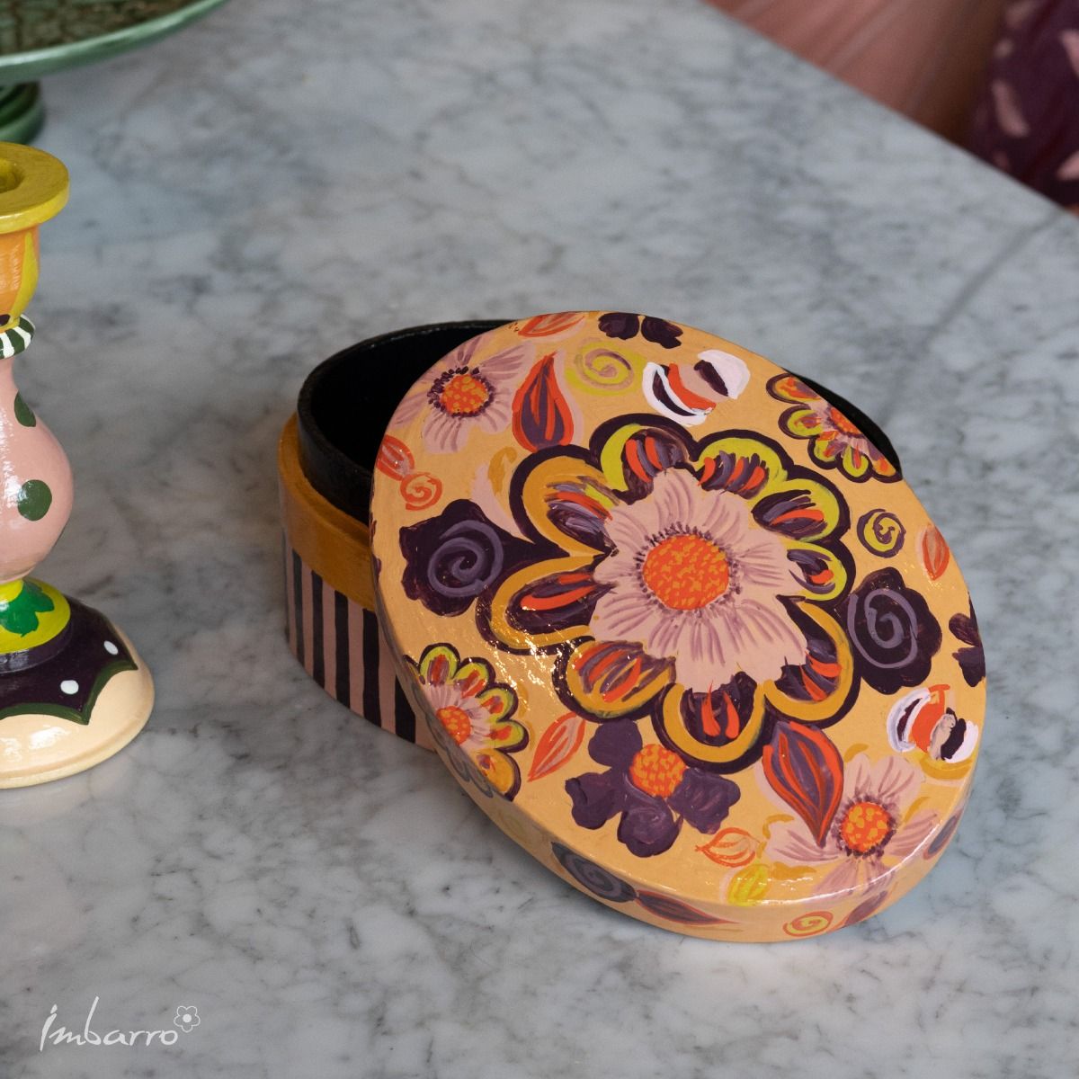 Wooden handpainted box valerie