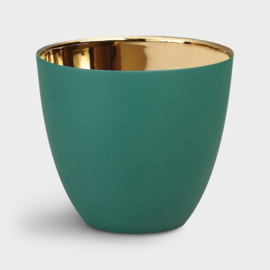 TEALIGHT GOLD GREEN LARGE - &K