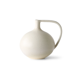 CERAMIC JAR WHITE M SPECKLED