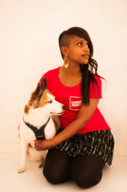 T-shirt dames rood