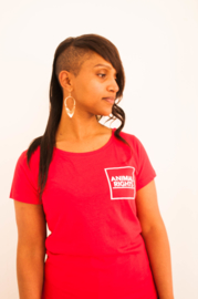 T-shirt dames rood