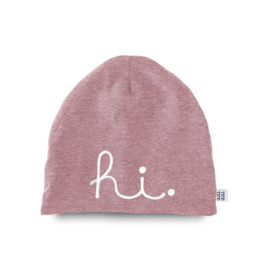 beanie HI - pink