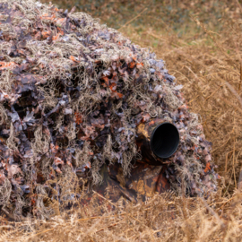 Hybride Camouflagenet Natuurlijk Bruin 1,5x3 m.