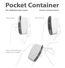 Naaldcontainer compacte reisuitvoering, per stuk (groen/zwart)