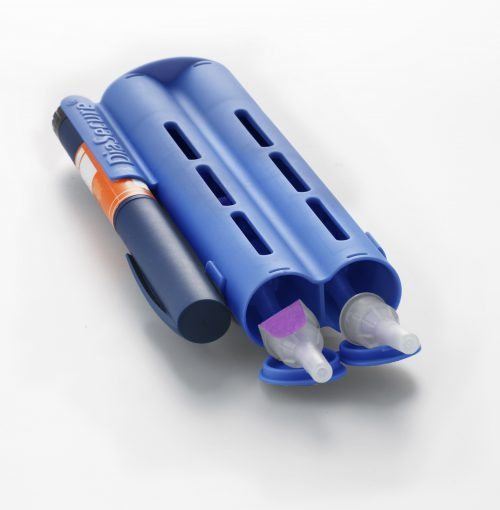 DiaSecure naalden-, medicatie-, pen container (blauw)