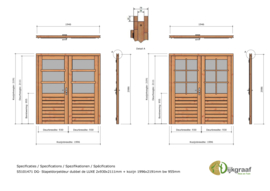 Stapeldorpeldeur dubbel de LUXE