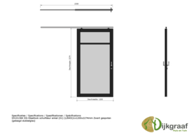 Steellook schuifdeur links