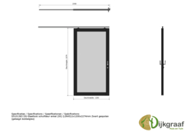 Steellook schuifdeur links