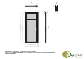 Steellook deur links