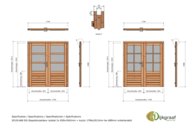 Stapeldorpeldeur dubbel