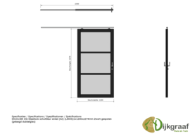 Steellook schuifdeur links
