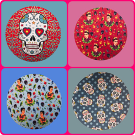 Muismat rond, kleurrijke Mexicaanse print