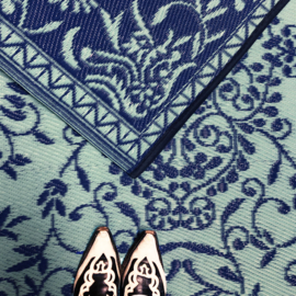 Plastic vloerkleed classic blue | turquoise 120x180cm