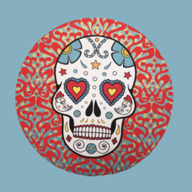 Muismat rond, kleurrijke Mexicaanse print